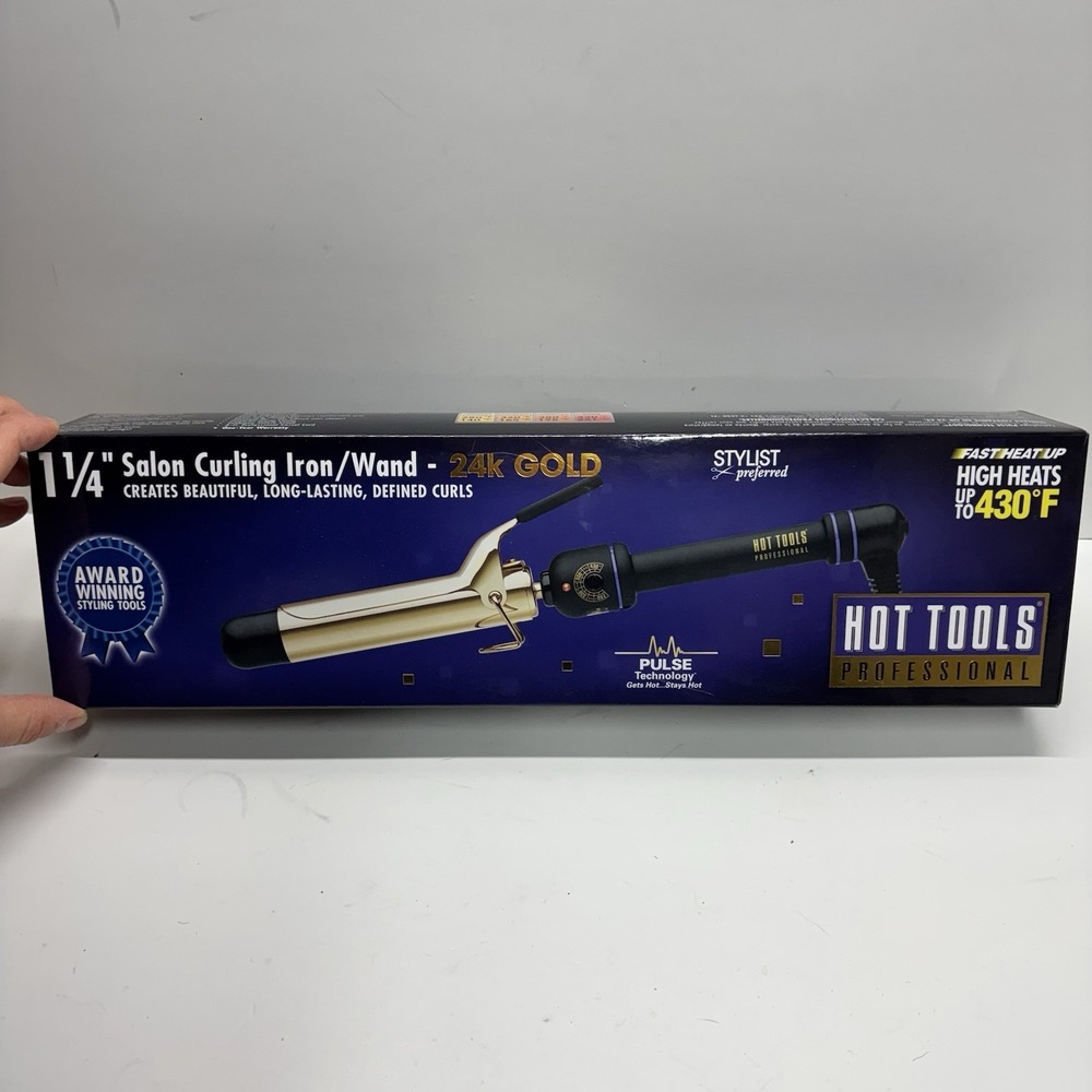 Hot Tools Pro Artist 24K Gold Curling Iron Long Lasting Defined Curls 1 1/4 in